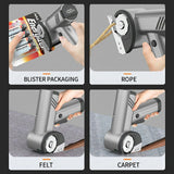 Cordless Electric Scissors Effortlessly Cuts Cardboard Carpet Leather Quickly With LED Speed Settings For Efficiency