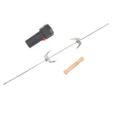 Rotisserie Grill Kit with Electric Motor Battery Powered Automatic Rotating Portable Rotisserie Kit for Camping BBQ