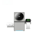 Wireless Charging Station - 15W Fast Qi2 Charging, 3-in-1 Design for Apple Watch, iPhone 16, 15, 14, 13, 12 Series, AirPods