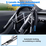 Car Steering Wheel Laptop Stand Aluminum Foldable Portable 5-Position Adjustable for MacBook IPad