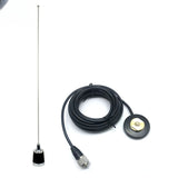 NMO Antenna and Magnetic Mount Base Adapter Daul Band VHF/UHF 134MHz/430MHz 100W 2.15dB Antenna for Ham Car Mobile Radio Antenna