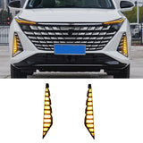 LED Daytime Running Lights For Changan UNIZ UNI-Z DRL Front Fog Light Turn Signal Light Accessories Whit+Yellow Light