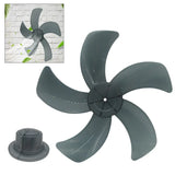 16 Inch Household Fan Blade Five Leaves With Nut Cover For Pedestal Table Floor Fan Blade Gray Fan Blade Accessories