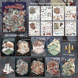 Horror Theme Cabin Scene Sticker PET 4 Scene 12 Sheets Visual Stacking Sticker Party Favor Super Large Pocket Sticker Book