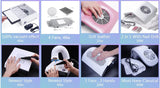 SS New Electric Embedded Nail Dust Collector Desk Professional Manicure Machine Strong Suction Nail Vacuum Cleaner