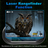 Rangefinder Built-in 3.2 Inch Big Screen 4K Digital Night Vision Binoculars Infrared 8x Zoom 4 Color Effect Hunting Camera