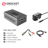 SRT Open Source Protocol H.265 Mini Portable Facebook Live Video Audio Stream NDI Encoder