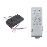 2X Universal Ceiling Fan Remote Control Kit Low Voltage 50W Dc Fan Light Driver Controller 6-Speed & Timing Remote