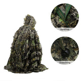 3D Leaf Poncho Camouflage Suit Clothing for Outdoor Wildlife Photography Tactical Hunting Bird Watching Costume Ghillie Suits