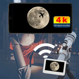 V15 4K UHD Astronomical Telescope Eyepiece Camera Monoculars Binoculars Eyepiece Recorder 5X Digital Zoom with 5 Inch Screen
