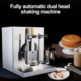 Stainless Steel Double Cup Bubble Tea Fruit Juice Coffee Shop Shaking Machine With Timer Cocktail Boba Milk Tea Shaker 110V 220V
