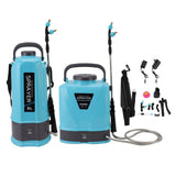 Battery Powered Backpack Sprayer Adjustable Pressure Agricultural Electric Sprayer with 5 Nozzles for Weeding Spraying Cleaning