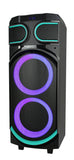 Karaoke Dj Hifi Trolley Usb Sd Card Colorful Lights Audio Boombox Dual 8 Inch Input Remote Control Wired Microphone Speaker