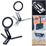 Magnetic Folding Phone Holder Aluminum Alloy Smartphone Desk Stand Multifunctional Portable Desktop Phone Mount