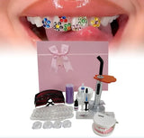 Professional A Kit Crystals Light Cure Flowables Professionals 18k Gold Teeths Whitenings Diy Tooths Gem Adhesives Kit