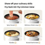 Foldable 2.0L Electric Cooking Pot Rice Cooker Split Type Hotpot Non-stick Travel Electric Skillet Fried Pan 220V