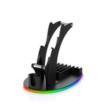 For PS5 Desktop Storage Stand Controller Stand With RGB Lights Headphone/Handle/Remote/Disc Desktop Storage Stand