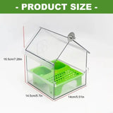 New Transparents Parrots Feeders Double Compartment Bird Feeders Easy Installation Balances Diet Support For Birds