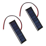 4V 0.2W Epoxy Solar Panel 8 Solar Cells 2 Wires 75x25mm for DIY Solar Projects