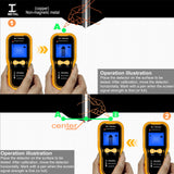 5in1 Stud Finder Wall Scanner Detector Multifunction Wall Scanner for AC Cable Wires Wood Metal Pipe Electronic Measuring Tools
