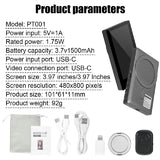 Phone Selfie Monitor Screen Wireless Magnetic Mount Vlog Phone Rear Camera Selfie WiFi Bluetooth Connection for Selfie Live
