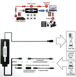 USB 2.0 Audio Capture Card Recorder Vinyl Turntable LP Cassette To CD / MP3 WMA WAV OGG Converter Edit Audio to MP3 Format to PC