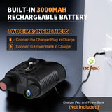 NV8160 Head Mounted Night Vision Goggles Binocular With Helmet 400 Meters Range, Built-in Rechargeable Battery for Hunting