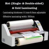 Double-Sided Thermal Laminator for Paper Card Wood Veneer 350mm Laminator Machine, Cold Hot Roller Laminating Machine