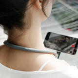 Silicone Neck Halter Mobile Phone Holder Anti-shake Vibration Reduction Neck Support Frame Metal for For IPhone/Huawei/Samsung