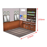 1/12 Scale Backdrop Scene Model Background Scene for Action Figures Dolls Mini Scale Car Parking Building Diorama Layout