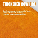 Heat Resistant Welding Sleeve Cover Cowhide Leather Soft Arm Protection Sleeves Sturdy Comfortable Gardening Sleeves