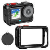 Aluminum Alloy Protective Case with Lens Cover Quick Release Metal Cage Built-in Cold Shoe Camera Frame for DJI Osmo Action 6