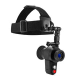 CYF-E + Night Vision Monocular Optic Single Tube Head-Wearable 8x Magnification High-Resolution Recording, 200m Visual Distance