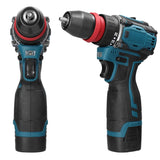 18V 2in1 Lithium Drill Electric Screwdriver Multi-function Power Tool 45Nm Torque Brushless Motor Practical Screw Driver
