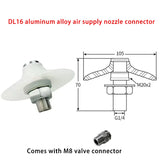 Auxiliary Air Plate Silo Feeder Air Plate Vibrator DL Stainless Steel Aluminum Fluidizer Food Silicone Pad M8 Cnnector