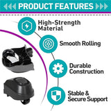 4 Pcs 12388 Foot Caster&12293 Caster Wheel For Ridgid 6 To 16 Gallon Vacuum Wet/Dry Vac Casters,Fit For WD16650 WD06350