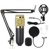 BM800 Condenser Microphone Kit Computer Sound Card Mobile Phone Audio Mixer Streaming Headset Microphone Studio Recording