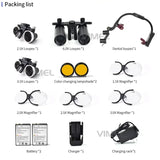 Best 5 W LED Surgicals Headlight 6X Magnifiers Binoculars Loupes Rechargeable Labs Equipment