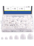 160Pcs Bolt Covers Screw Caps Assortment Kit, M4 M5 M6 M8 M10 M12 Nylon Acorn Dome Protection Caps for Protecting Hexagon Shaped