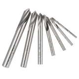 7pcs M42 HSS Cobalt Spotting Drill Bits Set Round Shank 90 Degree 3mm 4mm 5mm 6mm 8mm 10mm 12mm Drilling Chamfering Tool