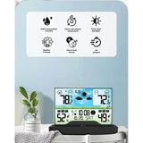 Digital Weather Station Temperature Humidity Meter Alarm Clock Weather Forecast Frost Warning Indoor Outdoor Hygrothermograph