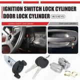 Ignition Key Switch Cylinder W/2 Key Door Lock 704600 702912 598007 For 1999 Silverado 1500