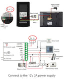 4-Wire Video intercom doorbell Wired 1080P Waterproof Camera WIFI 7inch IPS Touch Screen Support Password+ Electric Control Lock