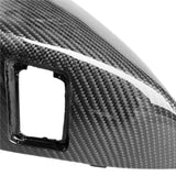 Car Snap-On Rearview Mirror Cover Carbon Fiber Side Wing Mirror Cover With Holes For Q7 2016-2024 Q5 2018-2024