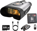 True 4K Night Vision Binoculars WiFi Streaming Infrared Goggles Full-Color Low-Light for Outdoor Wildlife Adventure Observation