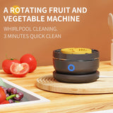 Strong sterilization Rose portable rechargeable ultrasonic fruit and vegetable cleaner vegetable purifier portable fruit cleaner