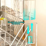 Durable Acrylic Pen Holder 3/4/5 Layers Multi-Compartment Desktop Organizer Clear Stationery Storage Supplies Home Office