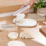 Dumpling Skin Press Maker Multifunctional ABS Dough Press Mold for Wonton Pastry Making Kitchen Tool with Hanger Hole 22x21x10cm