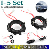 1-5Set H7 LED Headlight Bulb Base Adapters Holders Retainers for Golf 5 MK5