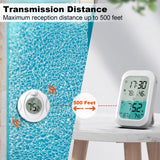 MESTEK Wireless Pool Thermometer Waterproof Floating Temperature Monitor Swimming Pool Baby Baths Fish Aquariums Pond Time Clock